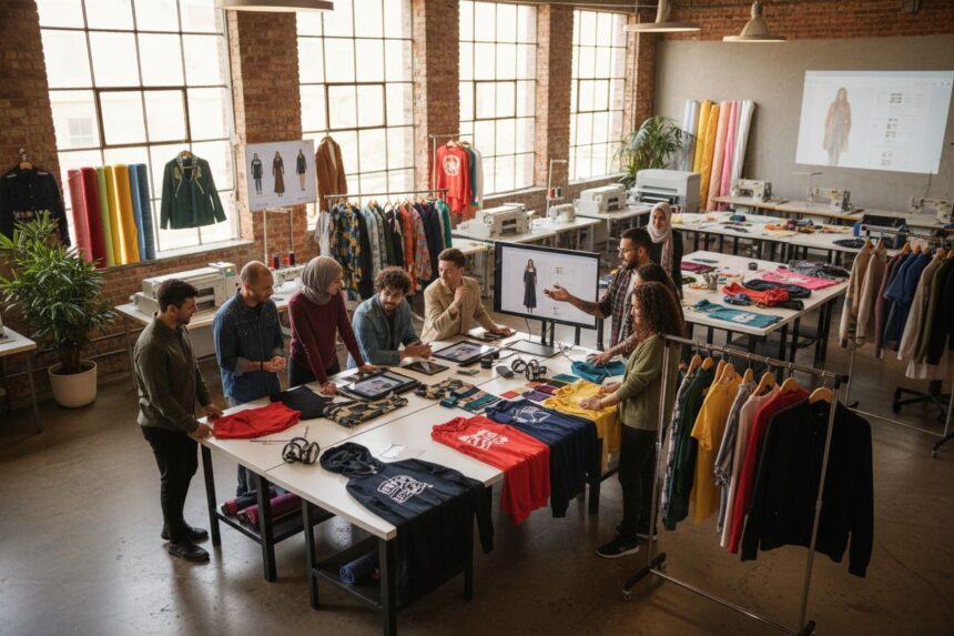 Sélection de textiles personnalisés sur une boutique en ligne