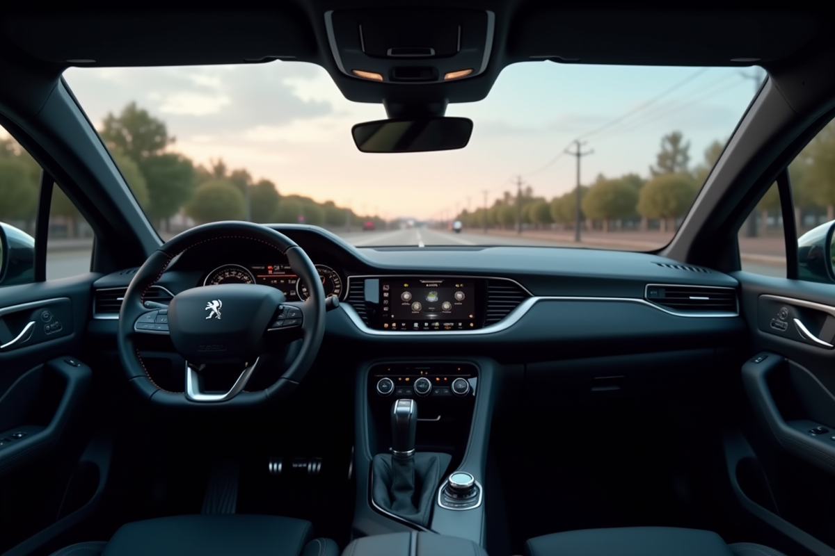 Intérieur du cockpit Peugeot 308 vue du conducteur